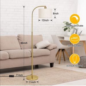 Stepless dimmable floor lamp